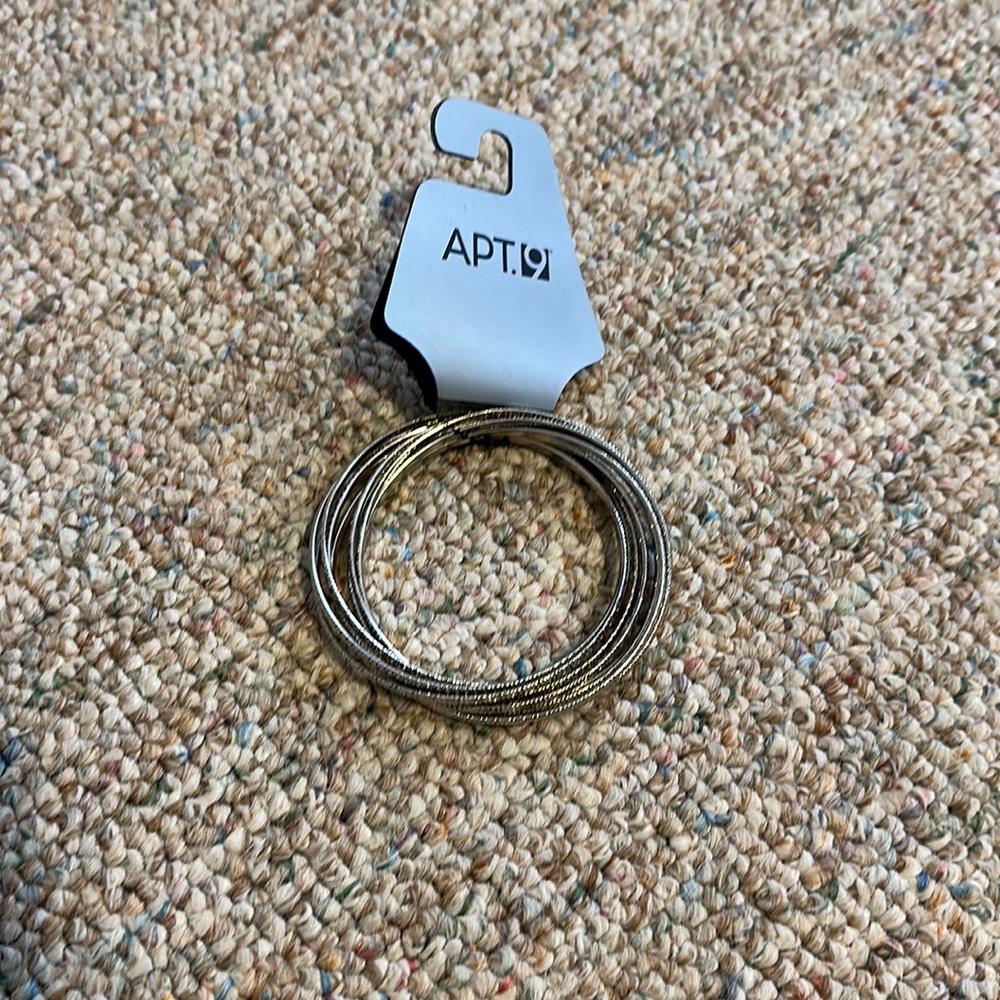 Apt9 Multi Layer Silver Bangles